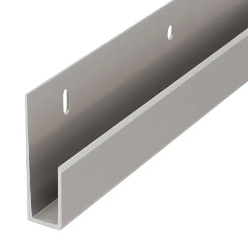 1/4" Deep Nose Aluminum J Channel Brushed Nickel Finish - 144" Length 1/4" Deep Nose Aluminum J Channel Brushed Nickel Finish - 144" Length