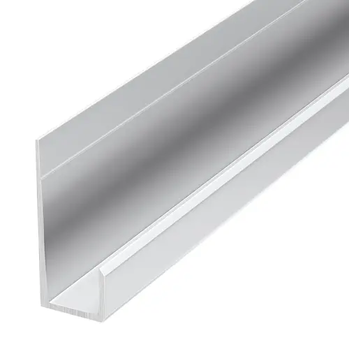 Standard Aluminum 3/8" J Channel Brite Anodized Finish - 84" Length Standard Aluminum 3/8" J Channel Brite Anodized Finish - 84" Length