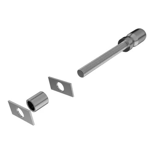 Mounting Set for Wood Door, Stainless Steel, Startec, for Carlo Door Handle 8 - 25 mm 1 5/16" 5/6" 50 mm For other door thicknesses, For door thickness 8-34 mm, dim. M6 x 50 mm