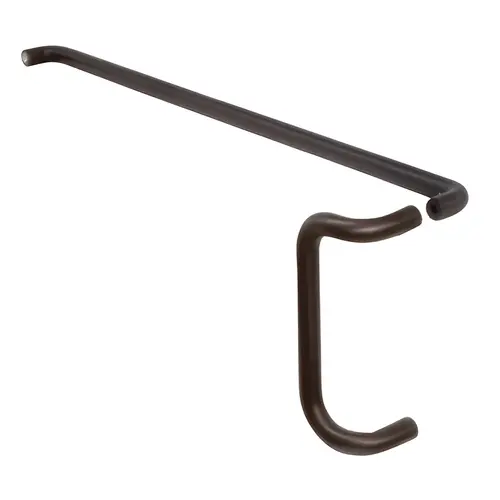 Solid Push Bar and Pull Handle, Set 1" Diameter, 2-1/4" Projection, Aluminum Material, Dark Bronze Finish Solid Push Bar and Pull Handle, Set 1" Diameter, 2-1/4" Projection, Aluminum Material, Dark Bronze Finish