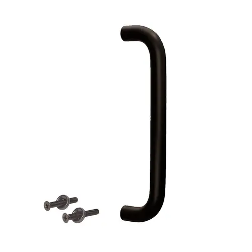 Solid Pull Handle, 10-3/4" Length, 10" Mounting Center To Center, 3/4" Diameter, Aluminum Material, Oil Rubbed Bronze Finish Solid Pull Handle, 10-3/4" Length, 10" Mounting Center To Center, 3/4" Diameter, Aluminum Material, Oil Rubbed Bronze Finish