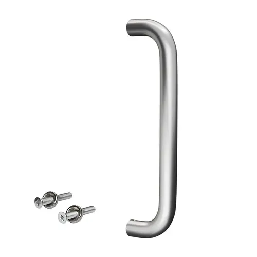 Straight Pull Handle, 8-3/4" Length, 8" Mounting Center To Center, 3/4" Diameter, Aluminum Material, Clear Anodized Finish Straight Pull Handle, 8-3/4" Length, 8" Mounting Center To Center, 3/4" Diameter, Aluminum Material, Clear Anodized Finish