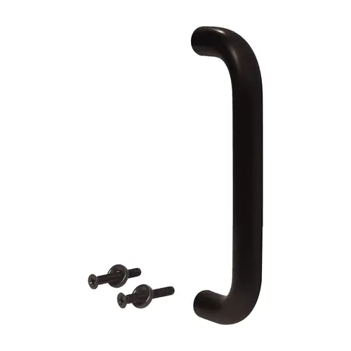 Solid Pull Handle, 11" Length, 10" Mounting Center To Center, 1" Diameter, Aluminum Material, Oil Rubbed Bronze Finish Solid Pull Handle, 11" Length, 10" Mounting Center To Center, 1" Diameter, Aluminum Material, Oil Rubbed Bronze Finish