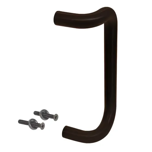 Solid Offset Pull Handle, 10" Mounting Center To Center, Aluminum Material, Dark Bronze Finish Solid Offset Pull Handle, 10" Mounting Center To Center, Aluminum Material, Dark Bronze Finish