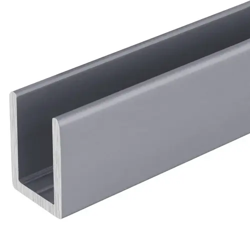 3/8" Fixed Panel Shower Door Deep U Channel Satin Anodized Finish - 23" Length - pack of 5 3/8" Fixed Panel Shower Door Deep U Channel Satin Anodized Finish - 23" Length - pack of 5