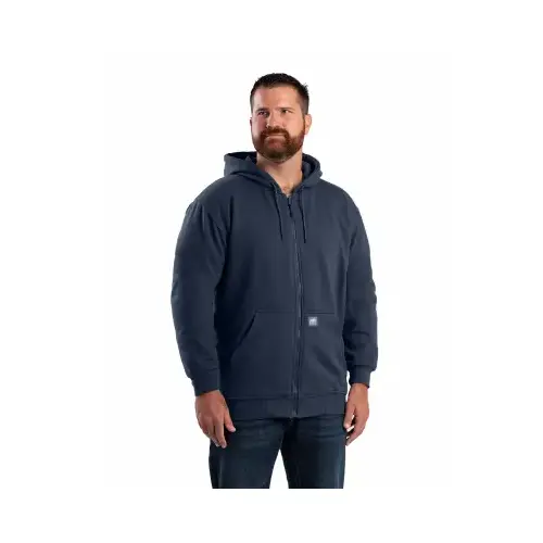 Heritage XL Navy Thermal-Lined Full-Zip Hooded Sweatshirt Heritage XL Navy Thermal-Lined Full-Zip Hooded Sweatshirt