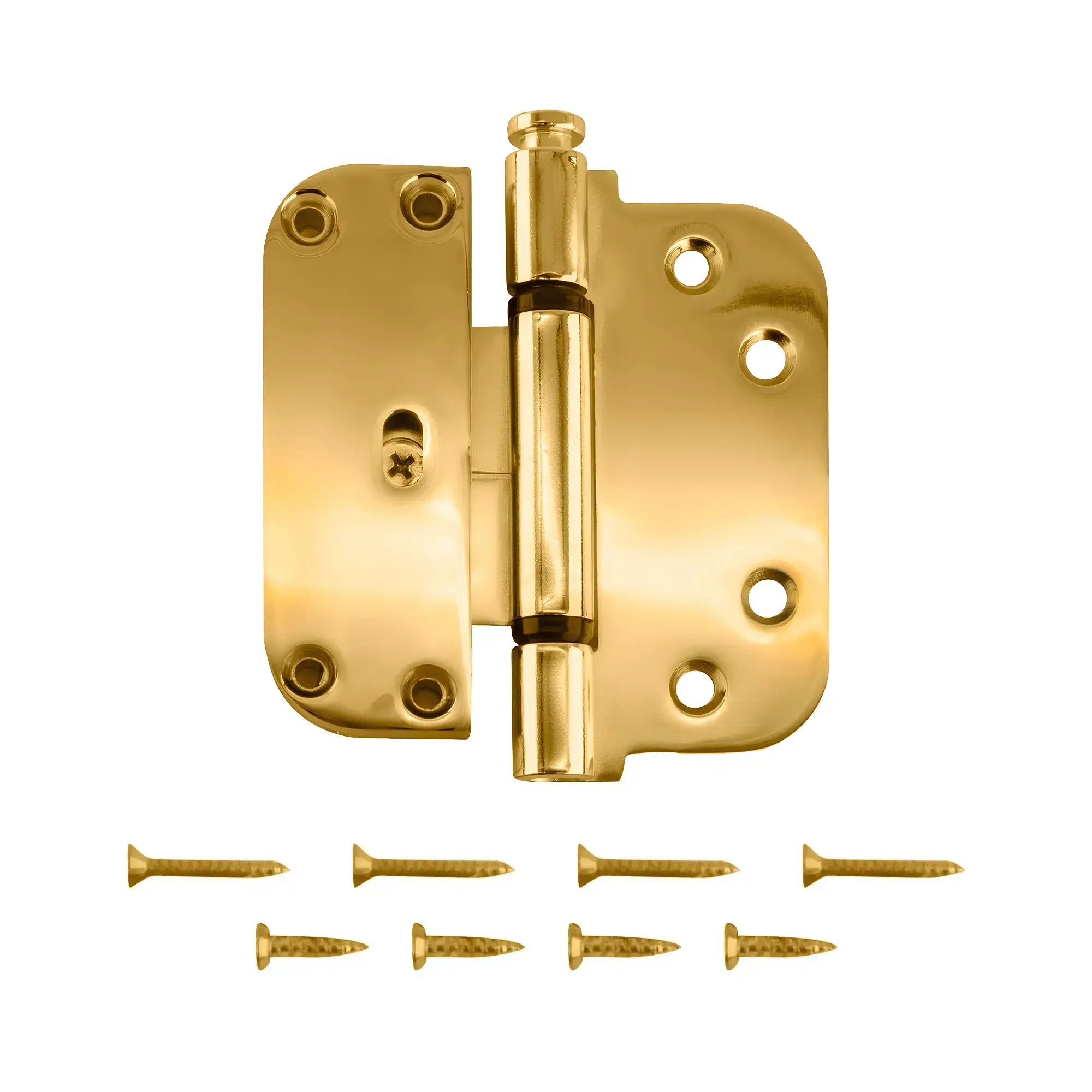 Brixwell 56-223pb Adjustable Guide Hinge Polished Brass Flat Leaf