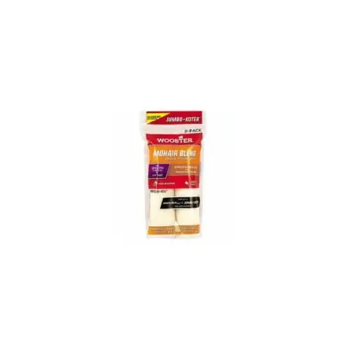 4-1/2" Jumbo-Koter Mohair Blend 1/4" 2/PK White 4-1/2" Jumbo-Koter Mohair Blend 1/4" 2/PK White