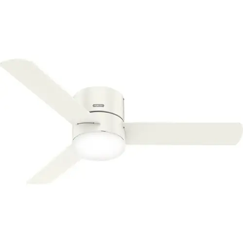 Hunter Fan 52" Minimus Low Profile Ceiling Fan With LED Light, Fresh White