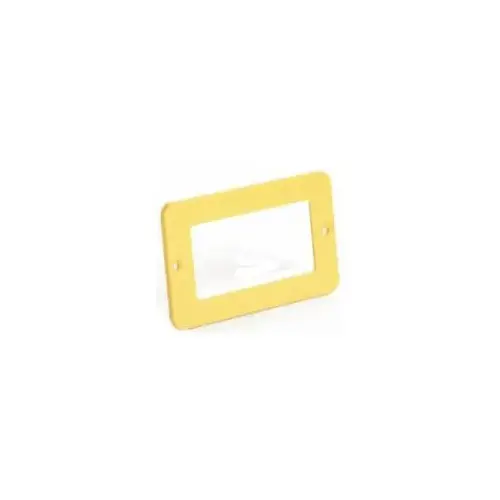 GFI Outlet Coverplate No Flip Lid Duplex Yellow