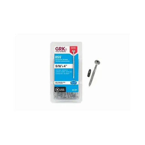 GRK R4 305 Stainless Steel 5/16" x 4" Screws 45-Ct. GRK R4 305 Stainless Steel 5/16" x 4" Screws 45-Ct.