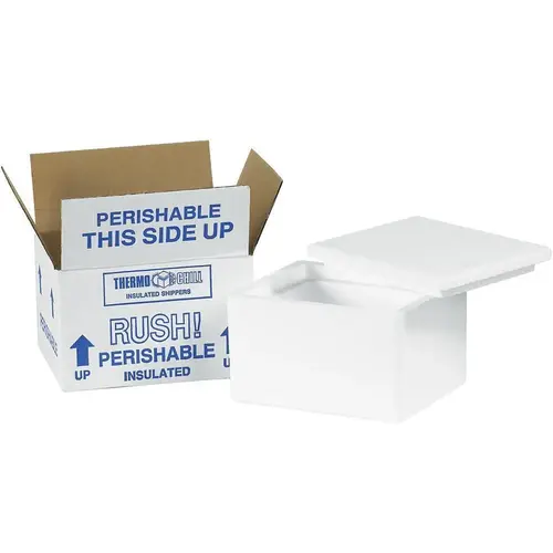 Box Partners 6 X 4 1/2 X 3" Insulated Shipping Kit Cs Of 24 White Box Partners 6 X 4 1/2 X 3" Insulated Shipping Kit Cs Of 24 White
