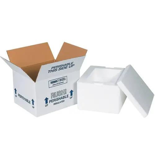 Box Partners 8 X 6 X 4 1/4" Insulated Shipping Kit Cs Of 12 White Box Partners 8 X 6 X 4 1/4" Insulated Shipping Kit Cs Of 12 White