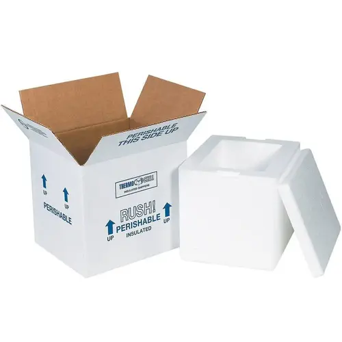 Box Partners 8 X 6 X 7" Insulated Shipping Kit Cs Of 8 White Box Partners 8 X 6 X 7" Insulated Shipping Kit Cs Of 8 White