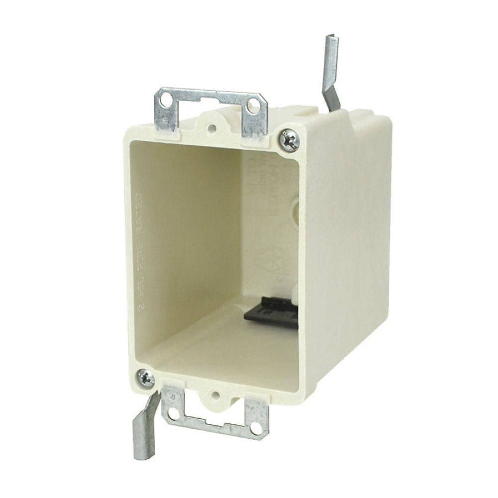 Allied Moulded R9368-EWK Allied Moulded 1-Gang Old Work Fiberglass Switch/Outlet Box With Wings Off White Off-White