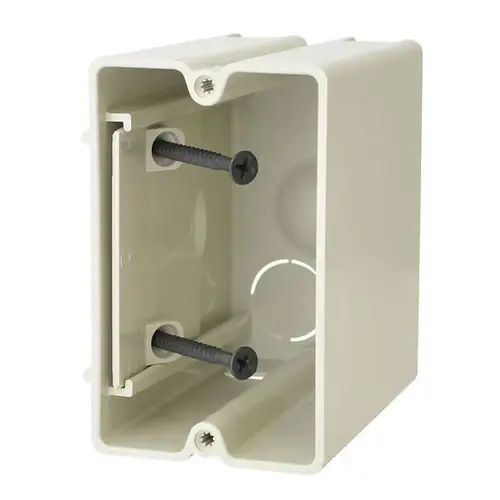Allied Moulded 1-Gang Adjustable Slider Box, Vertical, Beige