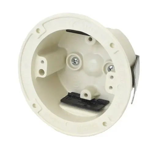 Allied Moulded Old Work Round Wall Box, 3-1/2" Diameter, 14 Cu. In. Off-White