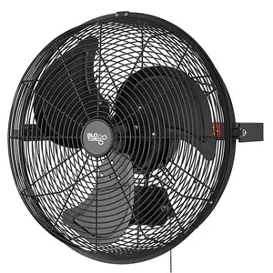 Blotek 53579 Blotek 18" 3-Speed High Velocity Wall Mount Fan With 3 Blades, Black