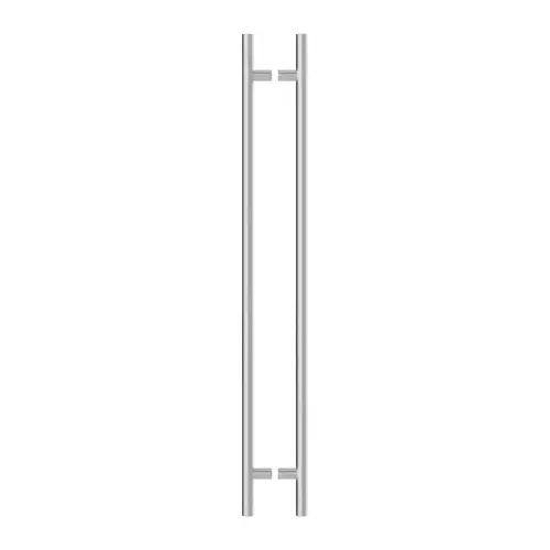 Ladder Style Back-to-Back Pull Handle, 60" Mounting Center To Center, 3/8" To 3/4" Glazing Thickness, Brushed Stainless Steel Finish Ladder Style Back-to-Back Pull Handle, 60" Mounting Center To Center, 3/8" To 3/4" Glazing Thickness, Brushed Stainless Steel Finish
