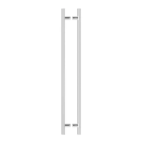 Ladder Style Back-to-Back Pull Handle, 84" Length, 72" Mounting Center To Center, 3/8" To 3/4" Glazing Thickness, Polished Stainless Steel Finish Ladder Style Back-to-Back Pull Handle, 84" Length, 72" Mounting Center To Center, 3/8" To 3/4" Glazing Thickness, Polished Stainless Steel Finish