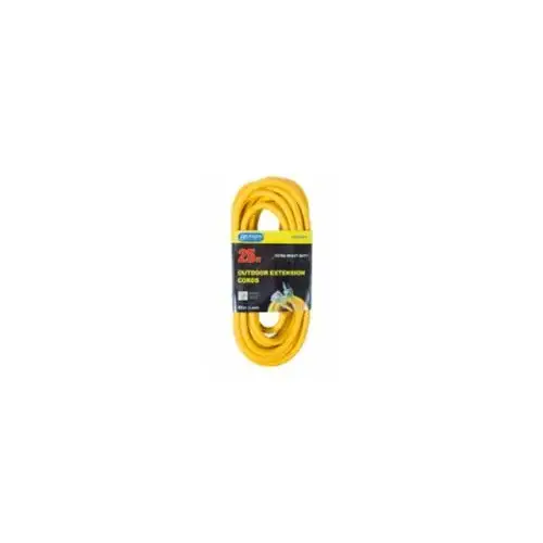 12/3 SJTW Extension Cord LT Single Tap 25 ft Yellow 12/3 SJTW Extension Cord LT Single Tap 25 ft Yellow