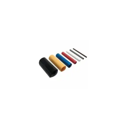 Heat Shrink Tubing, 12" Length, 3/8" EXP ID, Semi-Rigid, Dual Wall - Black