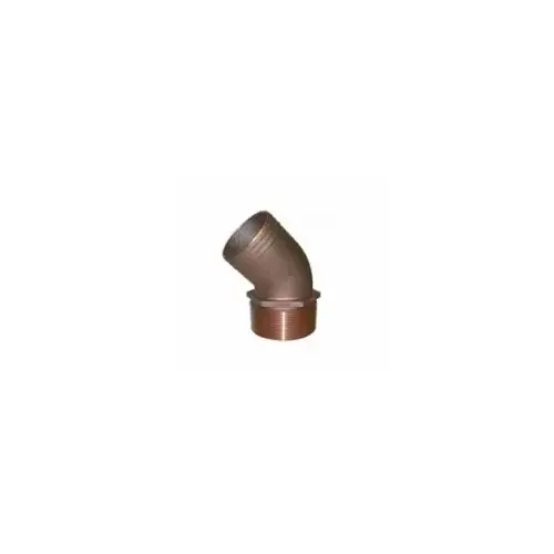 1-1/4" NPT Bronze 45 degree Pipe to Hose Fitting, 1-1/4" Hose ID 1-1/4" NPT Bronze 45 degree Pipe to Hose Fitting, 1-1/4" Hose ID