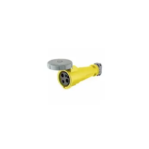 Female Connector, 100A 125VAC, W/Cvr Yellow