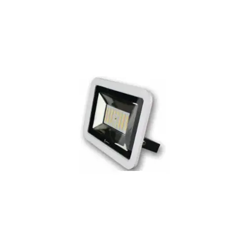 40W 12v/24v,LED Flood, Cool Wht,3 ftCord,Wht Encl