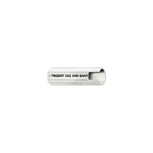 1-1/2"VAC XHD Sanitation Hose WhitePVC Helix 100 ft 1-1/2"VAC XHD Sanitation Hose WhitePVC Helix 100 ft