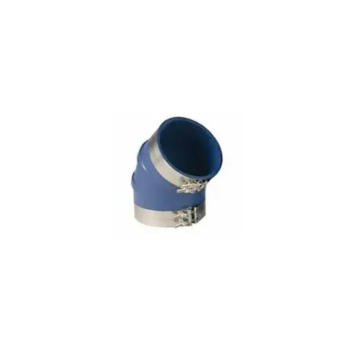 4" SiliconeWet Exhst 45 degree Elbow W/Clamps Blue 4" SiliconeWet Exhst 45 degree Elbow W/Clamps Blue