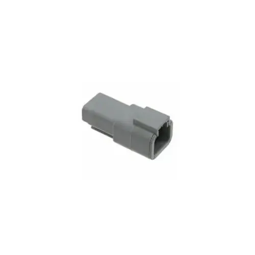 DTP Series Receptacle, Rectangular, Grey, 2 Cavities, Contact Size 12, Current Rating 25 DTP Series Receptacle, Rectangular, Grey, 2 Cavities, Contact Size 12, Current Rating 25