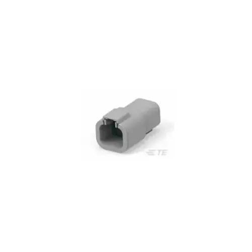 DTP Series Receptacle, Rectangular, Grey, 4 Cavities, Contact Size 12, Current Rating 25 DTP Series Receptacle, Rectangular, Grey, 4 Cavities, Contact Size 12, Current Rating 25