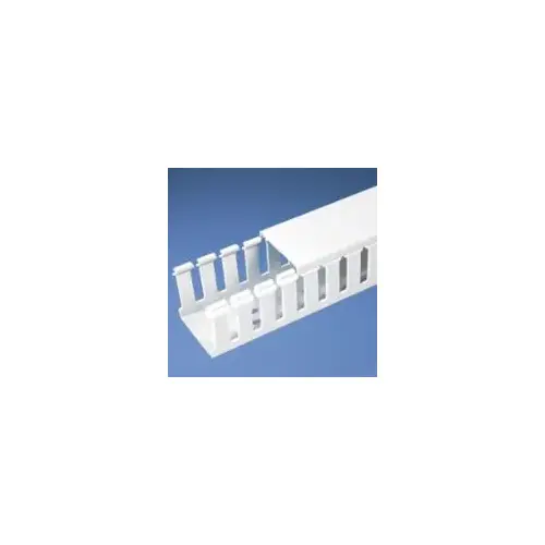 Slotted Wiring Duct 4" x 4" x 6 ft, PVC, White Slotted Wiring Duct 4" x 4" x 6 ft, PVC, White