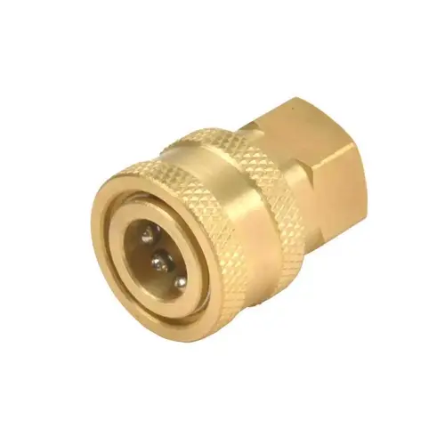 Quick Connect Plug 1/4-in Female NPT x 1/4-in Female 5500 psi Gold