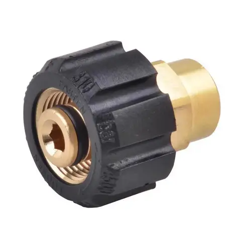 Screw Coupling M22 Female x 1/4-in Female NPT 5800 psi Gold