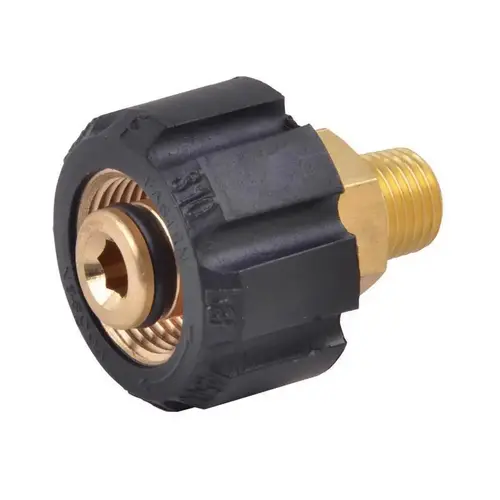 Screw Nipple M22 Female x 1/4-in Male NPT 5800 psi Gold