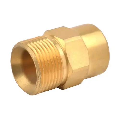 Screw Nipple M22 Male x 3/8-in Female NPT 5800 psi Gold