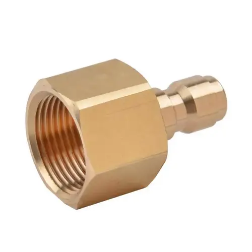 Quick Connect Plug M22 Female x 1/4-in 5800 psi Gold