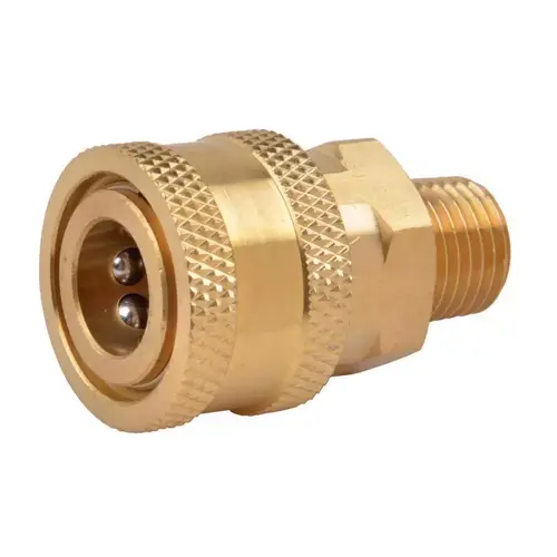 Quick Connect Coupler 1/4-in Male NPT x 1/4-in Female 5500 psi Gold