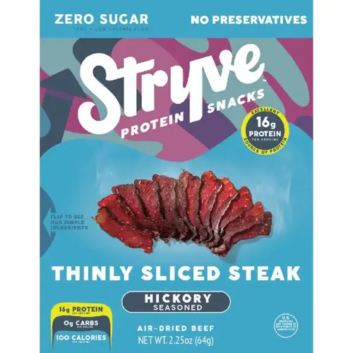 Beef Strips Biltong Hickory Seasoned 2 oz Bagged - pack of 8