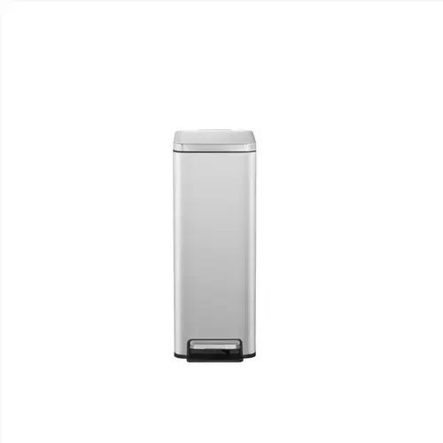 Trash Can Stella 11.9 gal Silver Stainless Steel Stella Slim Silver Trash Can Stella 11.9 gal Silver Stainless Steel Stella Slim Silver