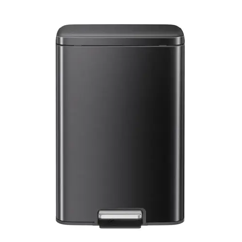 Trash Can Maxwell 13.2 gal Gray Stainless Steel Step Pedal Gray Trash Can Maxwell 13.2 gal Gray Stainless Steel Step Pedal Gray