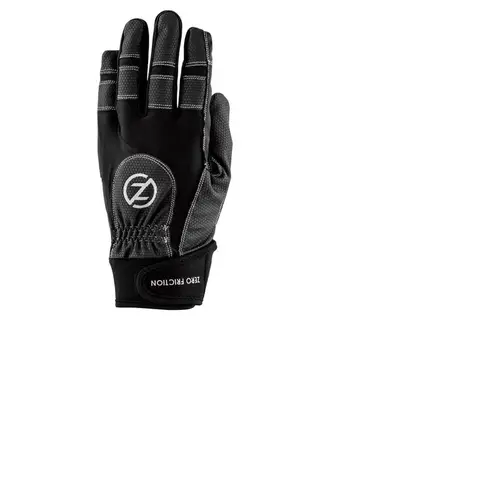 Work Gloves Men's Compression-Fit Black One Size Fits Most Black