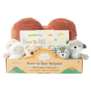 Slumberkins BBB-PLW-HEART Pillow & Book Set How to Bee Helpful Assorted 7 pc Assorted