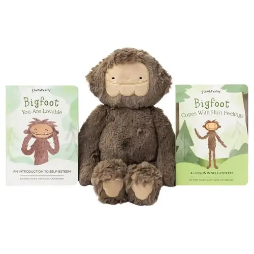 Plush & Book Kin Set Bigfoot's Self-Esteem Brown 3 pc Brown