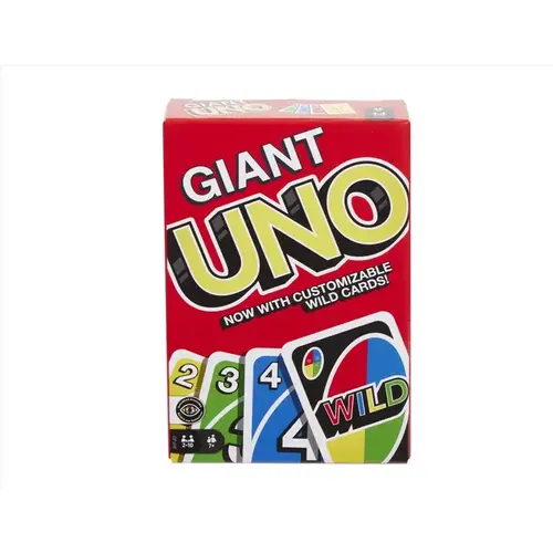 Uno Card Game Giant Multicolored 108 pc Multicolored