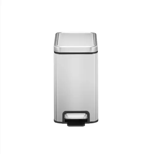 Trash Can Stella 2.6 gal Silver Stainless Steel Step Pedal Silver Trash Can Stella 2.6 gal Silver Stainless Steel Step Pedal Silver