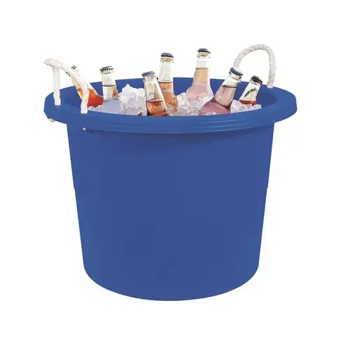 Utility Tote 17.8 gal Blue 16.75" H X 22.5" W X 22.5" D Blue - pack of 9