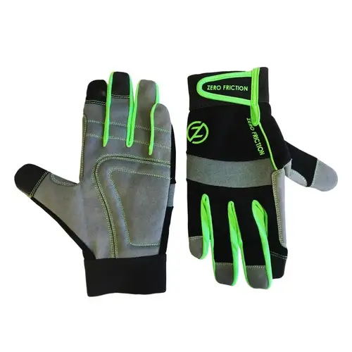 Gloves One Size Fits All Nylon/Polyurethane Work Green Green